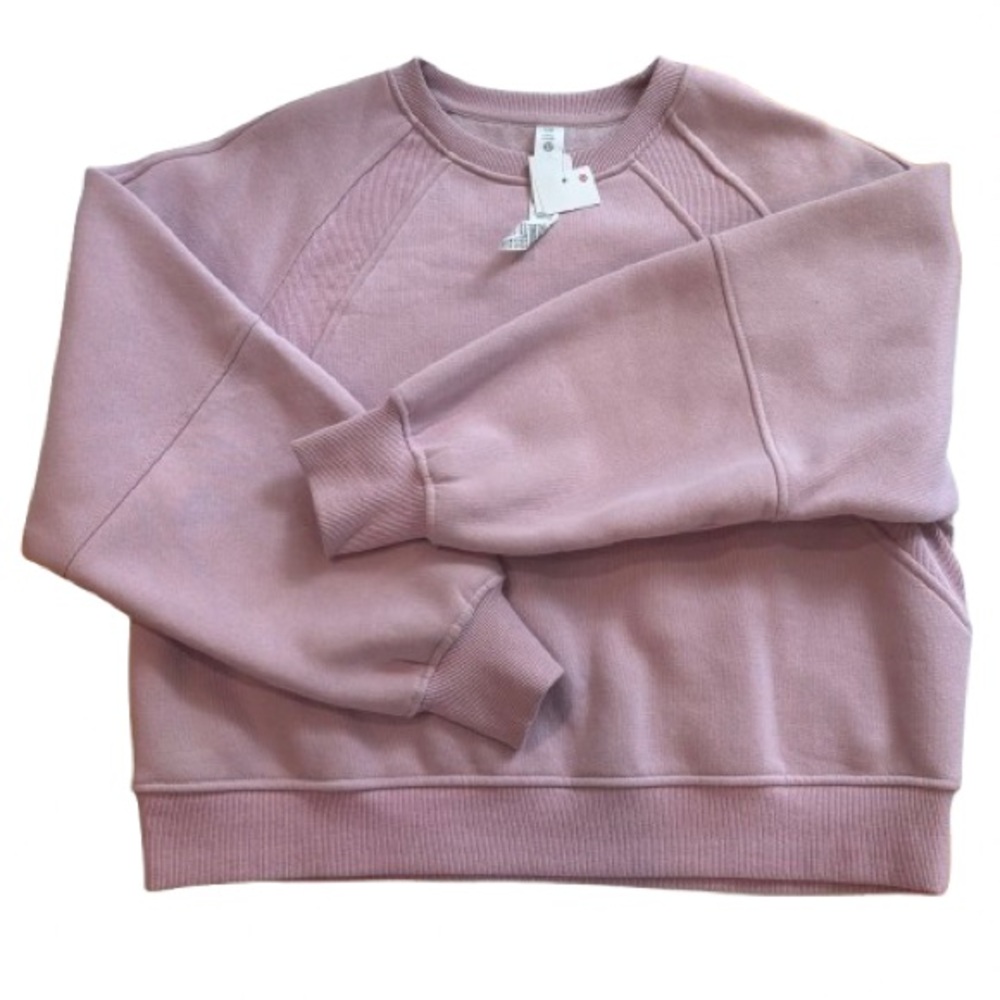 NWT Lululemon Pink Scuba Crew Sweatshirt Size L/XL